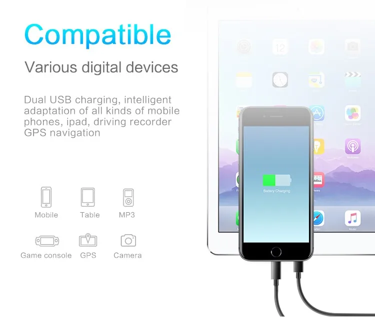 Universel Téléphone Portable Électrique Intelligent De Batterie Rapide Chargeur De Voiture USB - ANKUX Tech Co., Ltd