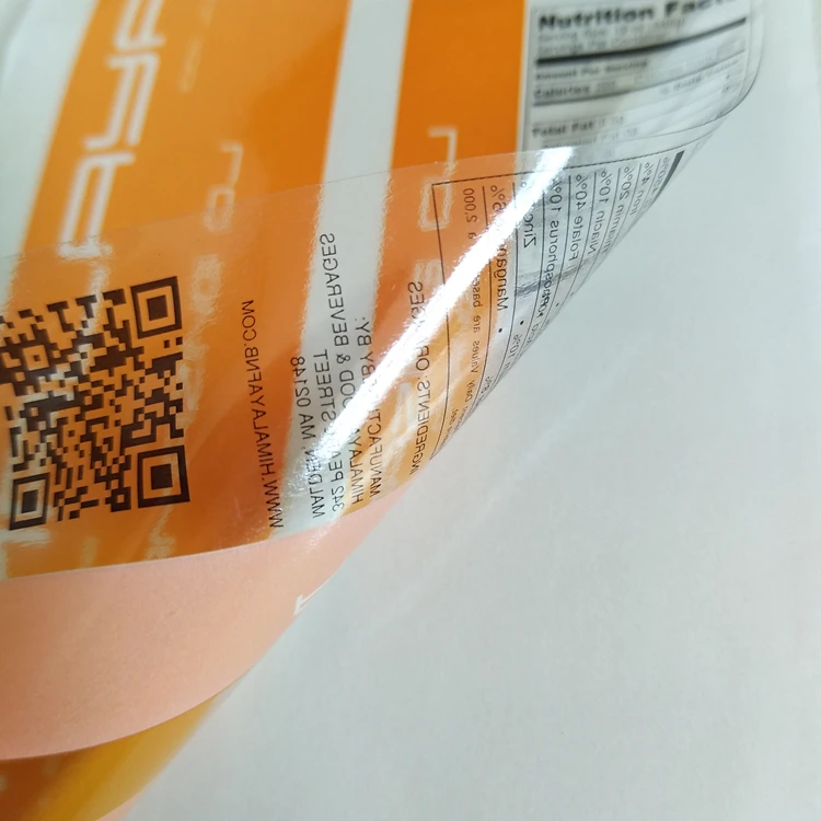 Competitive price high quality self-adhesive popular customized waterproof transparent sticker