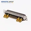 Easy install gold plated welding wire type 21W4 male D-sub connector DIP