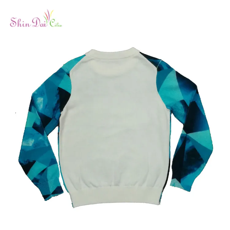 Functional OEM Service Dobby Knitting Patterns Children Print Pullover Sweater