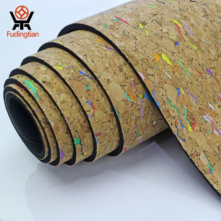 

Exercise lightweight OEM service custom durable folding rubber cork yoga mat, Customized