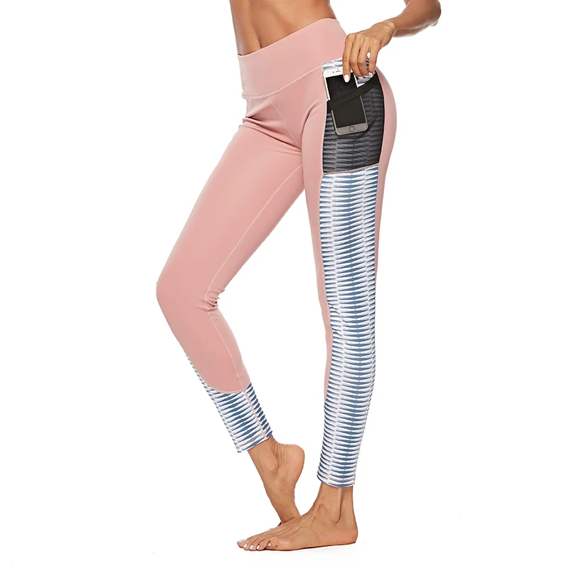 

Yoga Pants With Pockets Womens Fitness Wear Sports High Waisted Workout Leggings, Pink