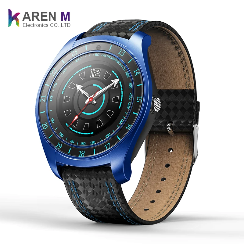 

2018 New Arrival Full Circle MTK6261D Sim Card Smartwatch Support 32G TF Card Heart Rate Monitor V10 Smart Phone Watch, Black/red/blue