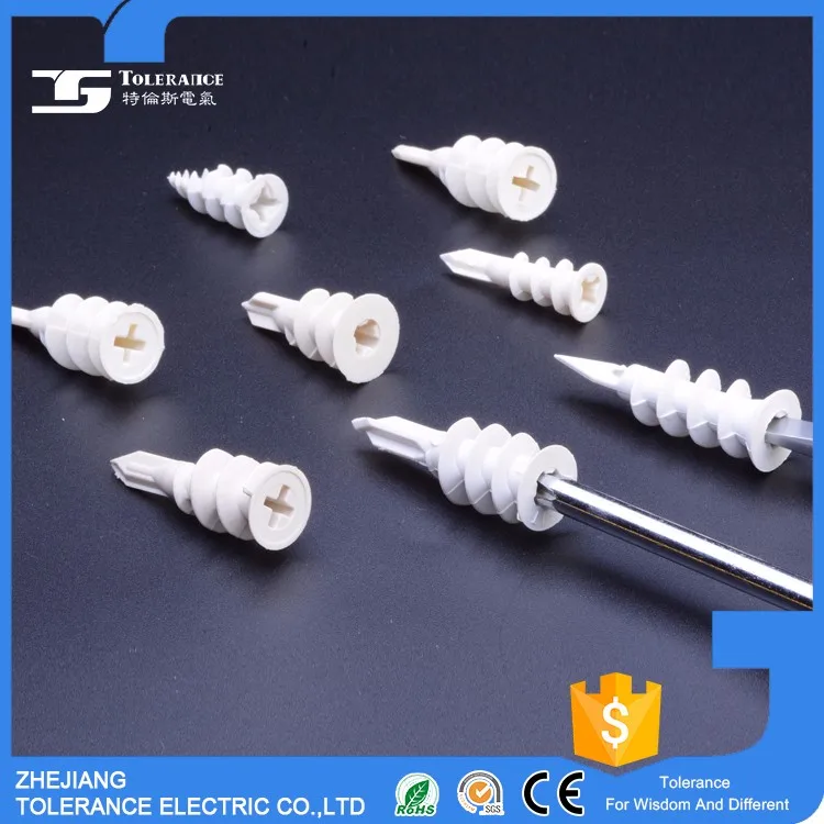 New Design Durable White Selfdrill Plastic Drywall Anchor Buy Anchor