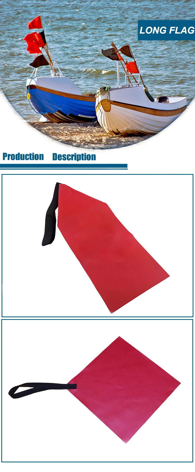 Customized Tow Long Load Flag Safety Travel Flag For Kayak Canoes And