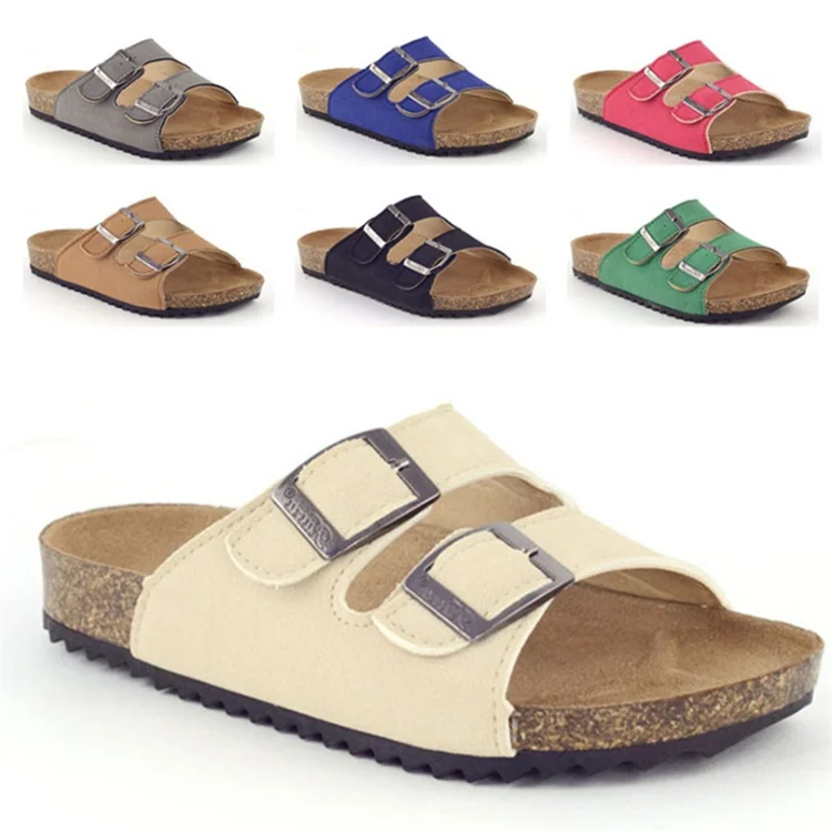 

New Style Ladies China Made Pu Upper And Cork Soles Sandals Slippers Casual Customized Summer Sandals Women Wholesale