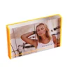 Tabletop decor free-standing lucite glass acrylic neon orange photo frame made by Homesweet