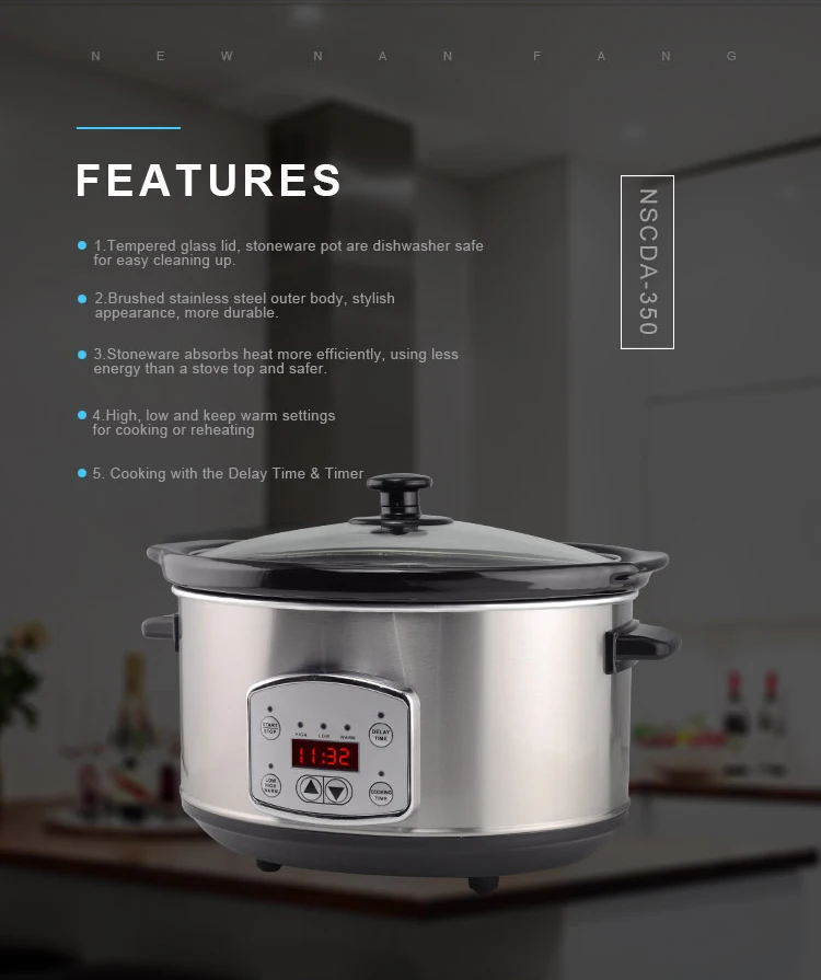 Deluxe kitchenware multi electric cooker industrial professional slow cooker