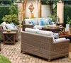 Hot sale garden furniture patio seating sets outdoor small rattan couches
