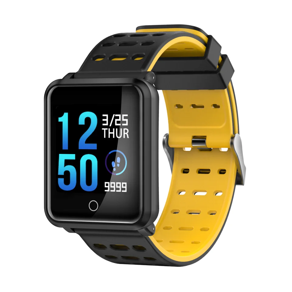 

2018 New Arrival Waterproof IP68 Smart Watch With Heart Rate Monitor Mobile Phone Smart Watch for Android and IOS, Black/ white / yellow / green