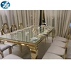 Snake type rectangular stainless steel dining tables