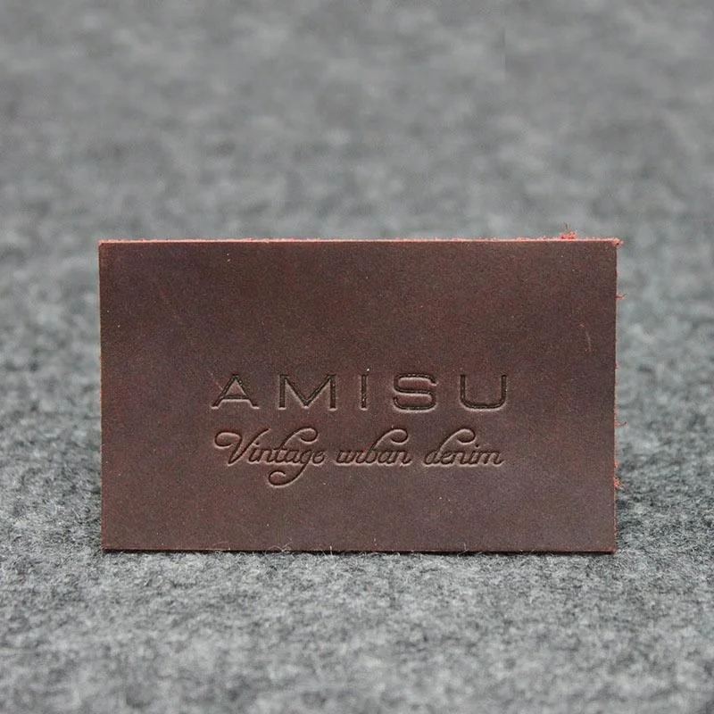 Custom Embossed Pu Leather Labels For Clothing