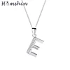 Sterling Silver Block Initials A to Z Alphabet Pendant