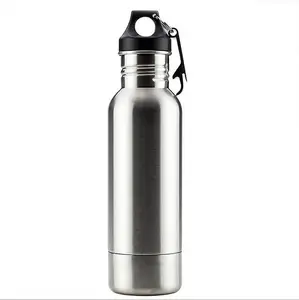 Image of 12oz Stainless Steel Double-Wall Beer Bottle Holder Insulator Cooler with Lid and Opener