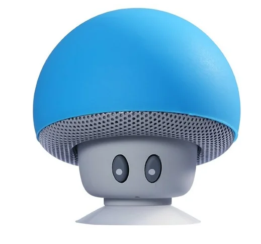 

Cartoon small mushroom head speaker with small sucker portable outdoor small stereo wireless speaker