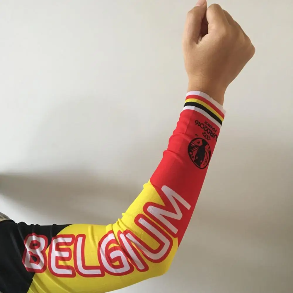 工厂定制国旗和标志印花纹身袖,氨纶涤纶莱卡臂袖紫外线防护 - buy 臂