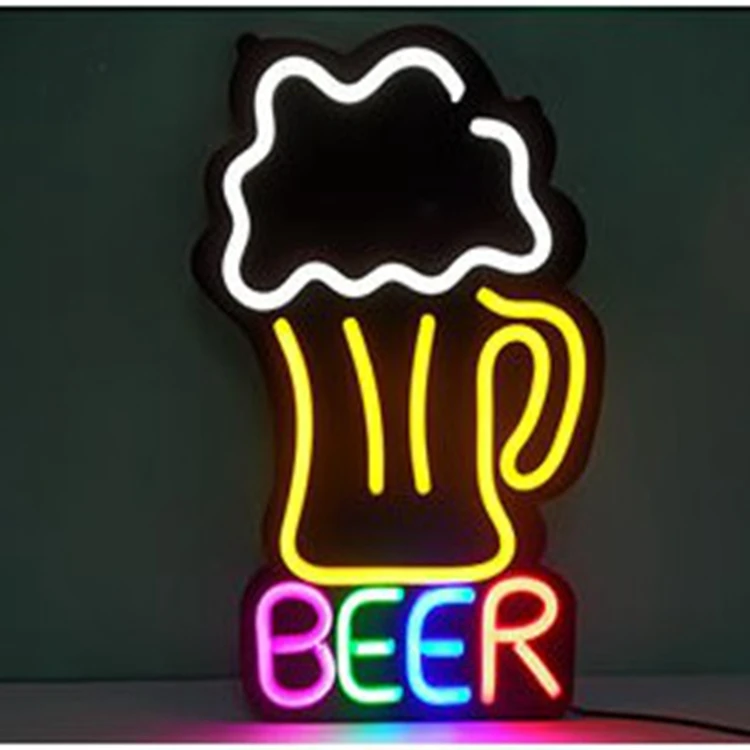 良好的销售户外 led 啤酒商店芽光霓虹灯开放标志/啤酒霓虹灯标志 - b