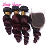 Cuticle aligned colored Chinese human hair weave color 530