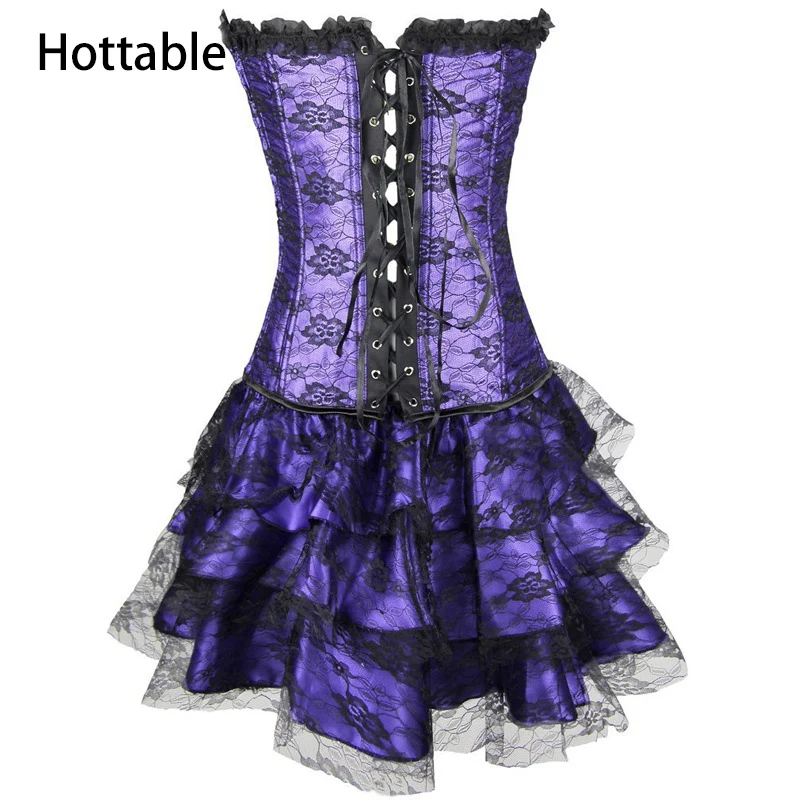 

2018 sexy Corset With Skirts Body Sculpting Corset Care Chest Waist Corset Sexy Lace Slimming Products Women Girdles, N/a