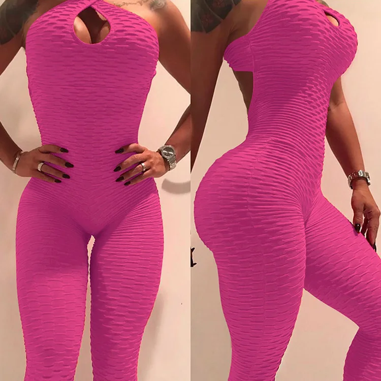 
Best Sale 7 Colours One Piece Sexy Butt Lifter Bodycon Jumpsuits Women 2020 