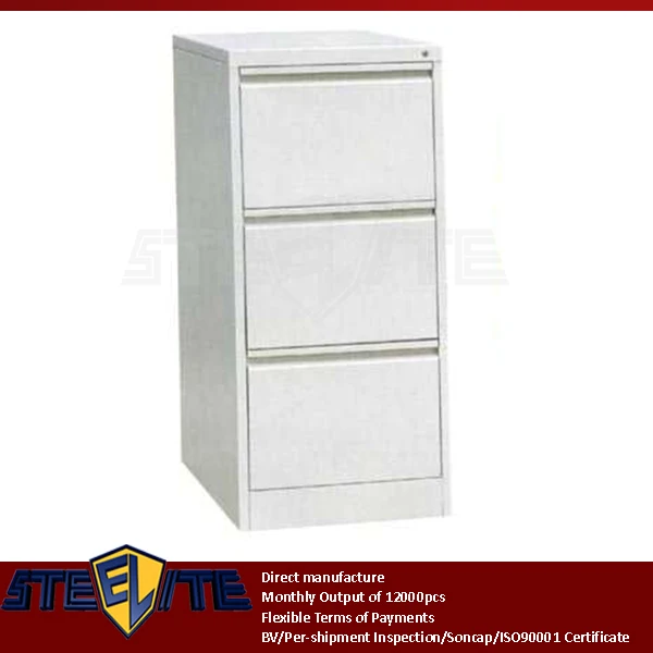 Archivador Vertical De Metal De 3 Cajones Para Colgar Carpeta