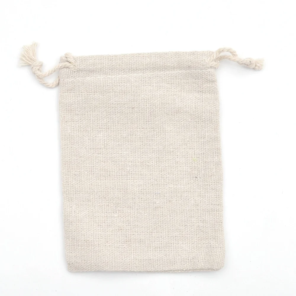 
cotton muslin bags for packaging, natural cotton bags, recyclable cotton bag for storage coffee beads, nuts 