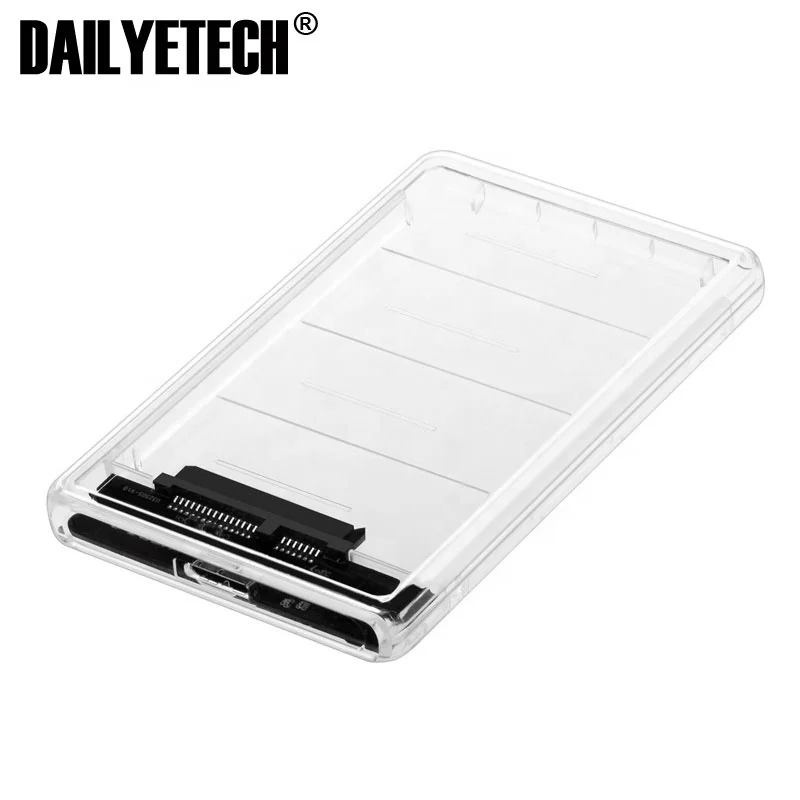 

Wholesale 2.5 Sata Transparent Plastic Usb3.0 Hdd Case, Transparent+black