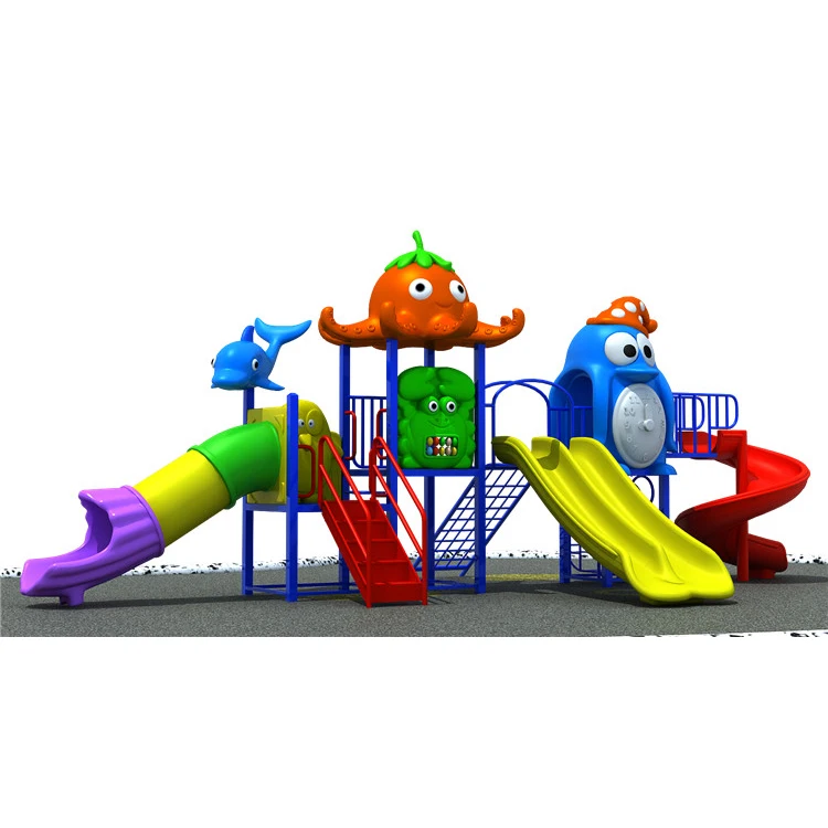 Kindergarten High Quality Kids Large Outdoor Plastic Slide Playground