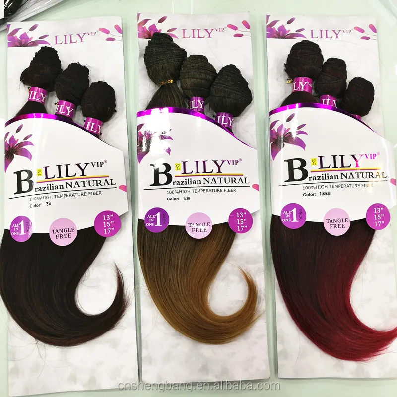Lily Brazilian Natural 100 High Temperature Fiber 13" 15" 17" 200gr
