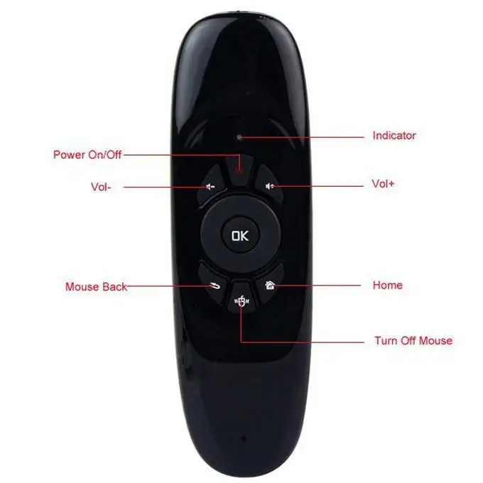 Original C120 Android Air Mouse,3d Motion Stick Wireless Ir Remote ...
