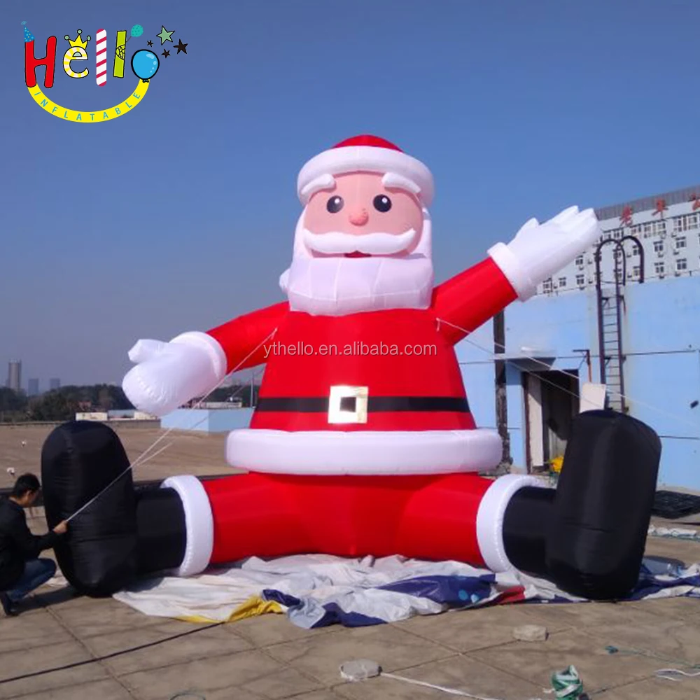 

Outdoor Inflatable Santa Claus, inflatable Father Christmas, inflatable santa with gift bag, Customerized color