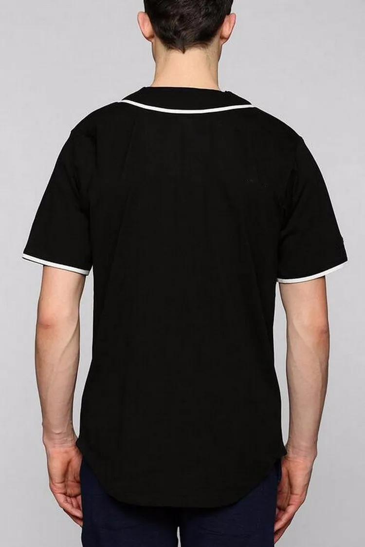 New Design Blank Black Plain Men Baseball Jersey Buy New Design