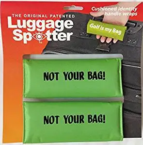 Luggage Spotter Handle Wrap Bag Tag Suitcase Grip Locator for Secure Travel 2 PACK BLUE NOT YOUR BAG