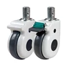 Wheel Manufacturer 5 inch Treatment Infusion Delivery Vehicle Medical Bed Caster With PVC Material Wheel