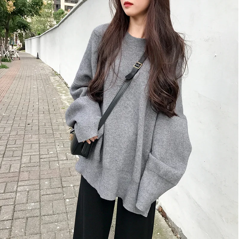 

Wholesale western style  batwing sleeve loose women pullover sweater