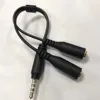 Hot Sale Colorful 1 Male to 2 Female 3.5mm AUX Extension Spliter 2 in 1 Audio Media Headphone Cable