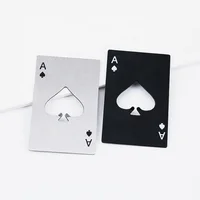 

Stainless Steel Bar Cooking Kitchen Tools Playing Poker Card Custom Metal Bottle Opener