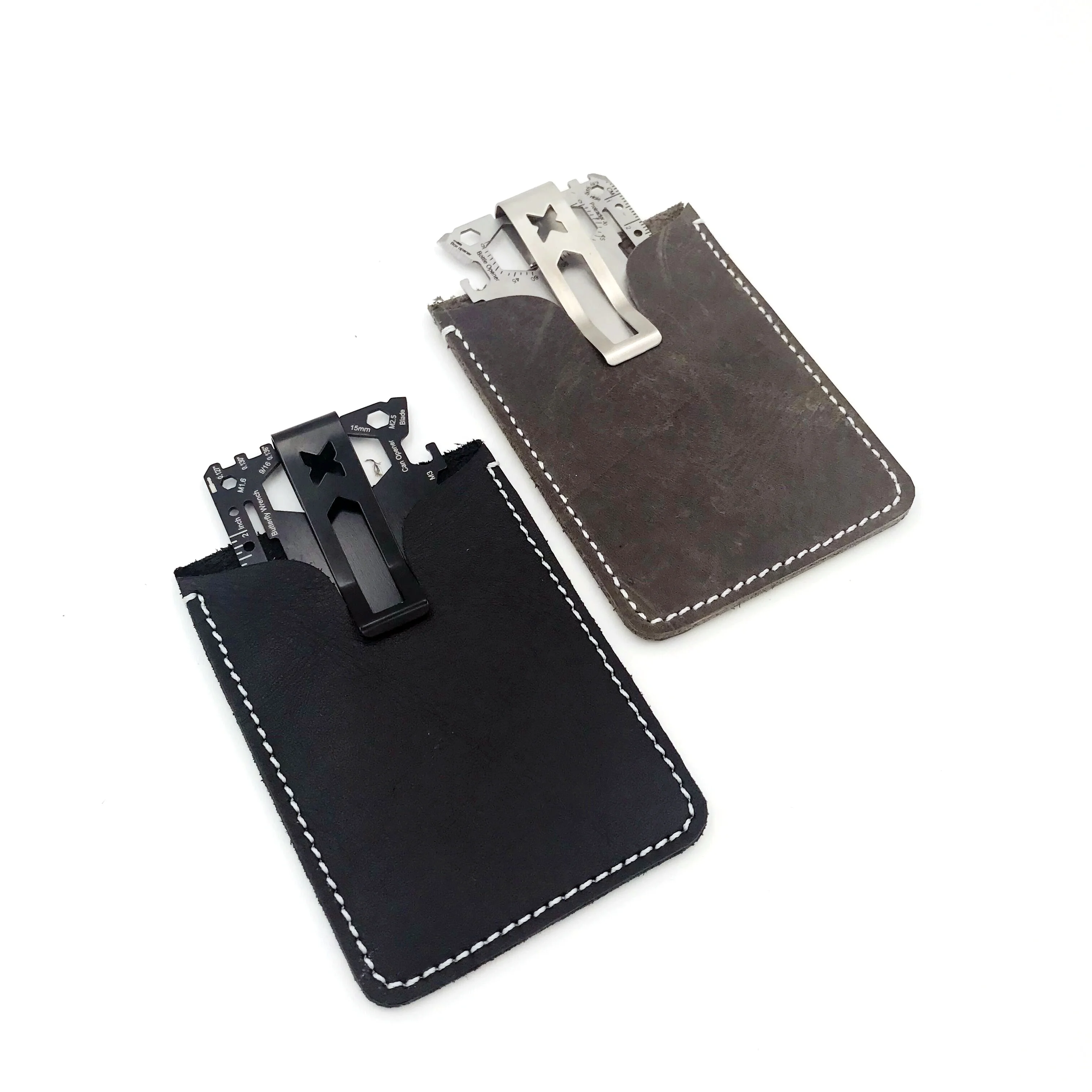 

High Quality Pouch Stainless Steel Multi Functional Opener Survival Wallet Credit Card Multitool, Customized