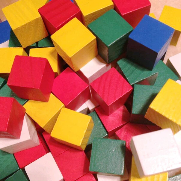 wooden coloured blocks