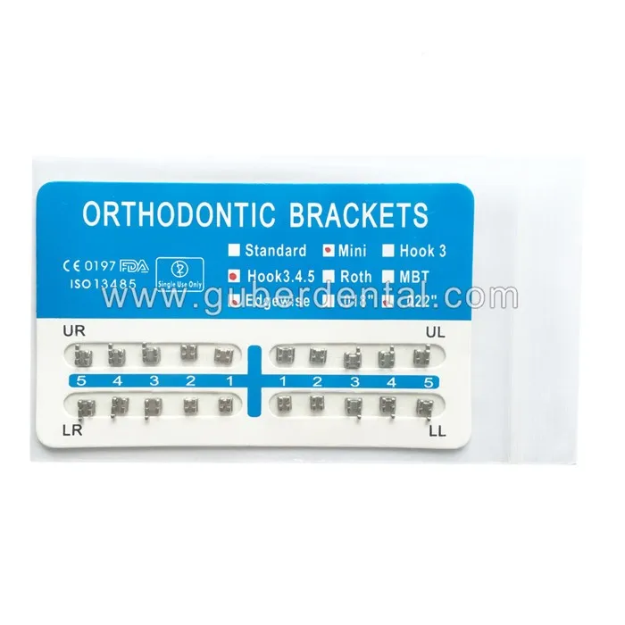 Dental Instruments Orthodontic Brackets Metal Bracket Roth 3 4 5 With ...