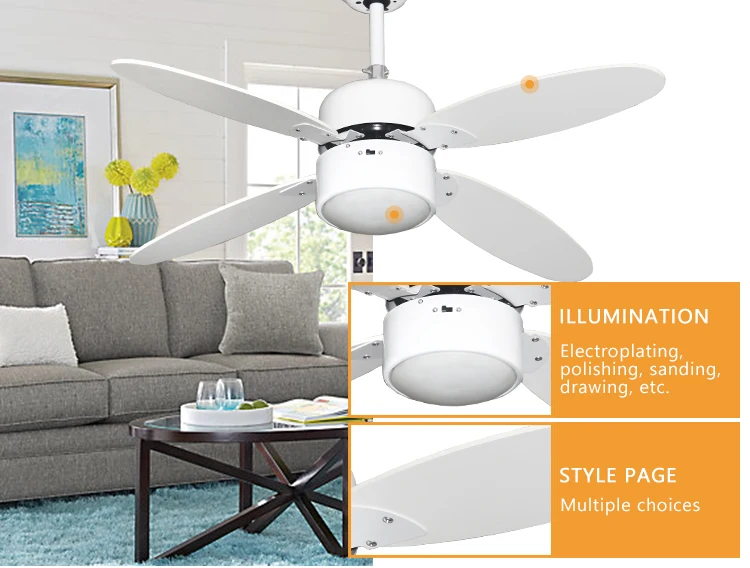 Newest Crystal Led Light Ceiling Fan 220v 42 Inch 4 Blade Indoor