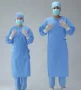 
Sterile surgical apron with knitted wrist 