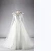 Suzhou handmade customized No MOQ detachable lace wedding dress bridal ball gown train factory
