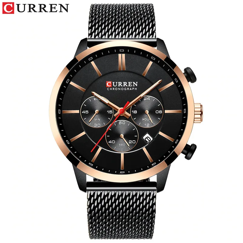 

2019 Wholesale OEM CURREN 8340 stainless steel watch curren Factory price fashion curren men Japan clocks watches