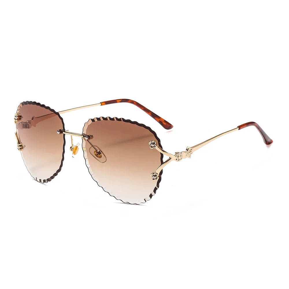 

GUVIVI 2019 CE&FDA Fashion women Sunglasses frameless sunglasses zhejiang Cheap wholesale sunglasses, Pink;rose gold;red;blue;green