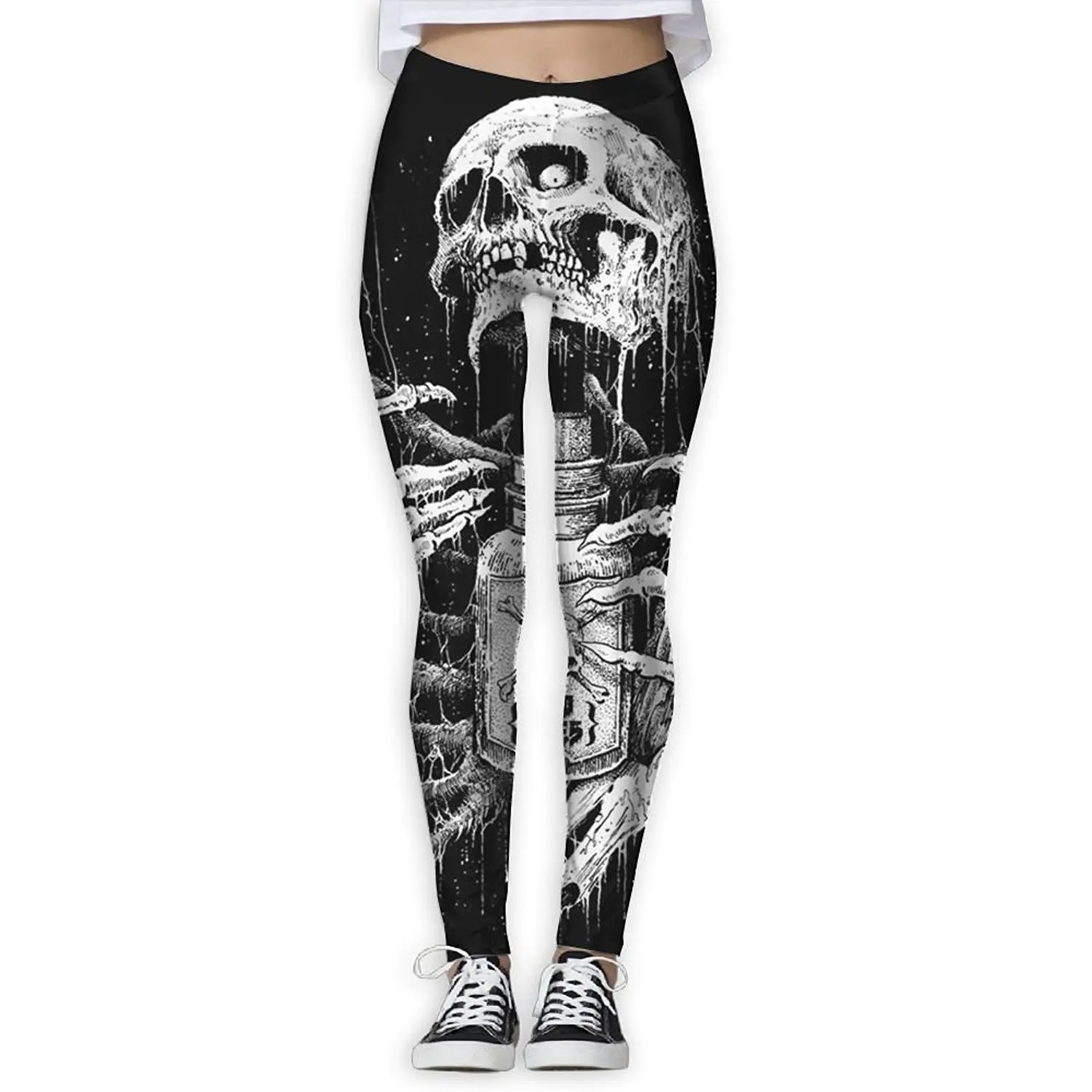 skeleton yoga pants