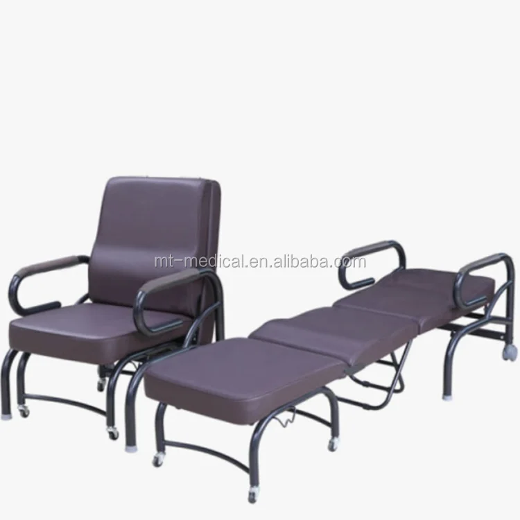Hospital furniture and medical luxurious folding sleeping accompany chair used for patient room