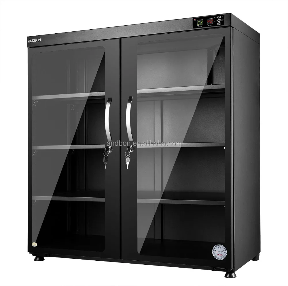 
250L Automatic Dehumidification LED Digital Display Dry cabinet for Lens Camera 