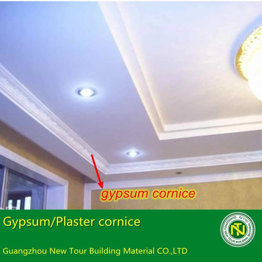 New Building Material Gypsum Plaster Cornice Roof Ceiling Design