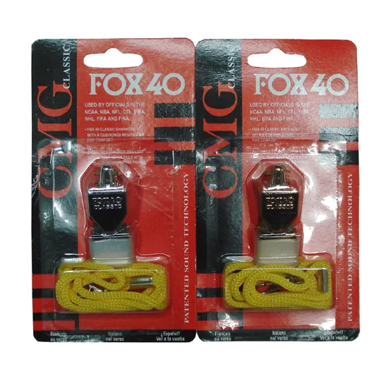 

Wholesale Dog Training custom whistle Fox soccer referee equipment 40 Plastic Professional Referee Whistle, Black/red/yellow